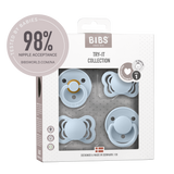 BIBS - Set 4 suzete Try-it collection 0 luni +-Baby Blue