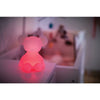 Lampa de veghe, Nattou, Cu senzor care detecteaza plansul bebelusui si calmeaza vizual, Cu 7 culori diferite si 4 intensitati, Durata de iluminare pana la 12h, Incarcare prin cablu USB, Silicon, Fara BPA, Soricel, 0 luni+, Multicolor