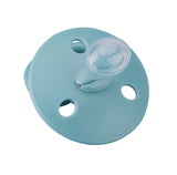 Suzeta din silicon cu cutie de depozitare, 0-6 Luni, Mombella Ciupercuta Fancy - Nile Blue
