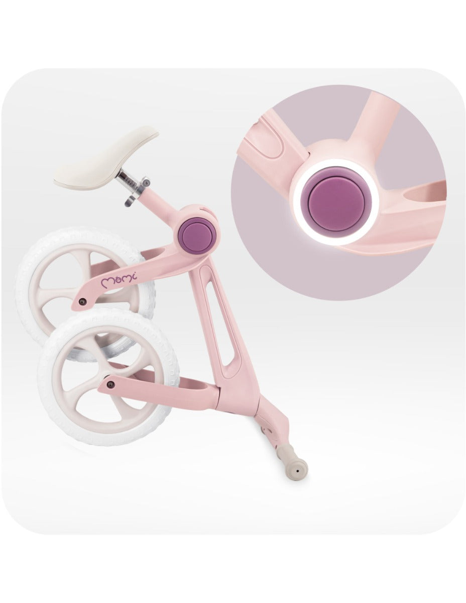 Bicicleta fara pedale, pliabila, Momi Noru - Pink