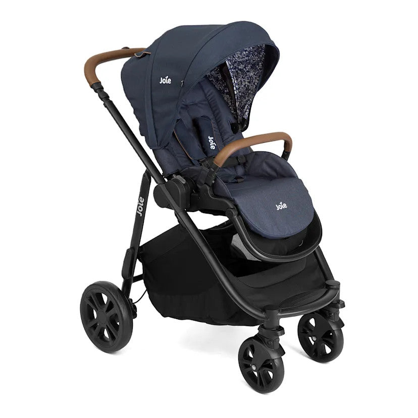 Joie - Carucior pentru copii multifunctional 3 in 1 Versatrax E Navy Blazer (Carucior Versatrax E + Landou Ramble + scoica i-Snug) - gogobaby.ro