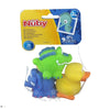 Jucarii de baie, Nuby, In forma de animaute, Fara BPA, 4+ luni, Multicolor