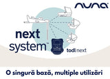 Nuna - Set Scaun auto rotativ i-Size TODL next Thunder, 40-105 cm + Baza isofix BASE next i-Size pentru TODL next, testat ADAC