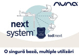 Nuna - Set Scaun auto rotativ i-Size TODL next Caviar, 40-105 cm + Baza isofix BASE next i-Size pentru TODL next