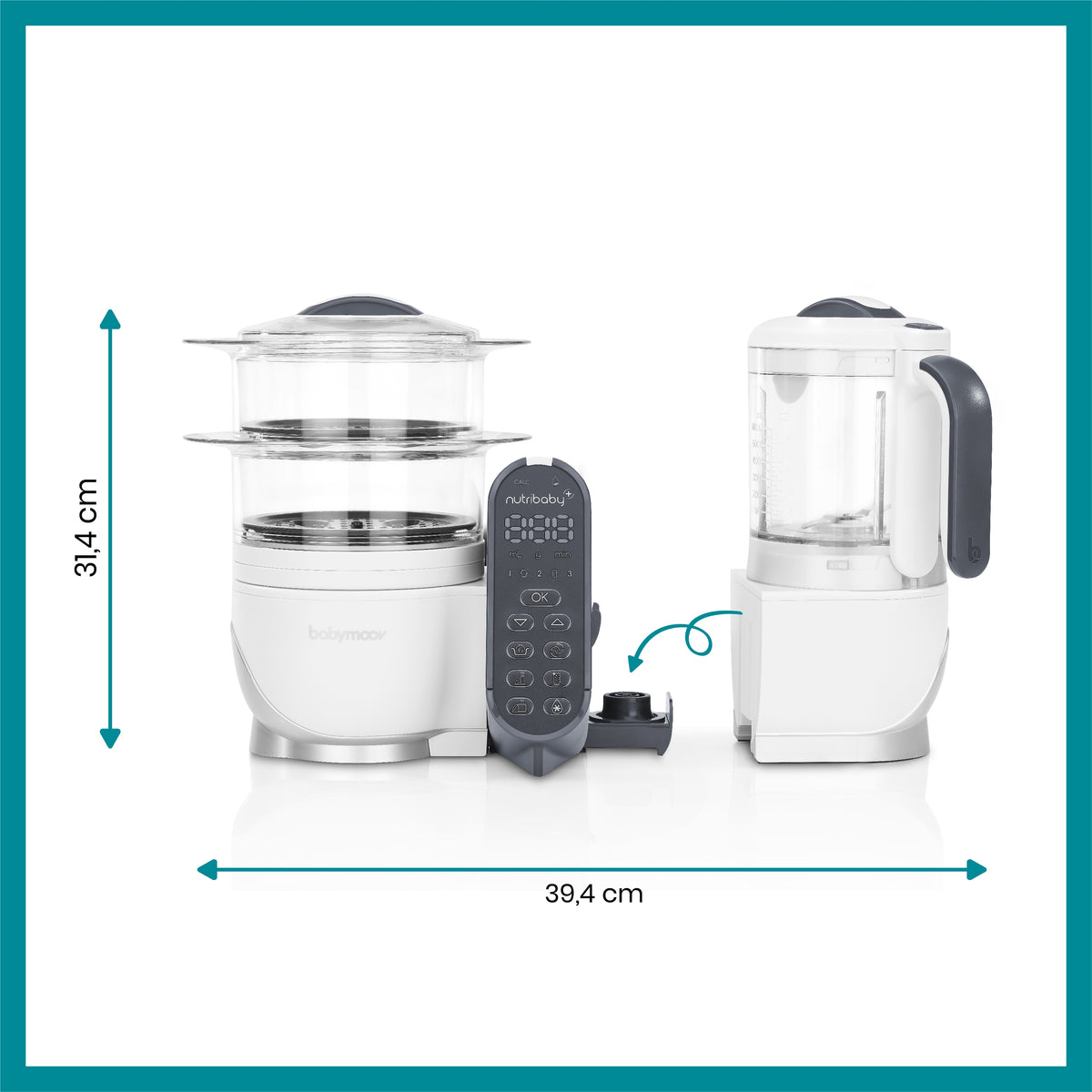 Babymoov - Robot multifunctional 5 in 1 Nutribaby (+) Industrial Grey - gogobaby.ro