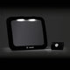 Oglinda auto, Jane, Pentru masina, Cu iluminare LED, Include telecomanda pentru pornire si oprire usoara, Din sticla rezistenta la spargere, 28 x 7 x 20 cm, Black