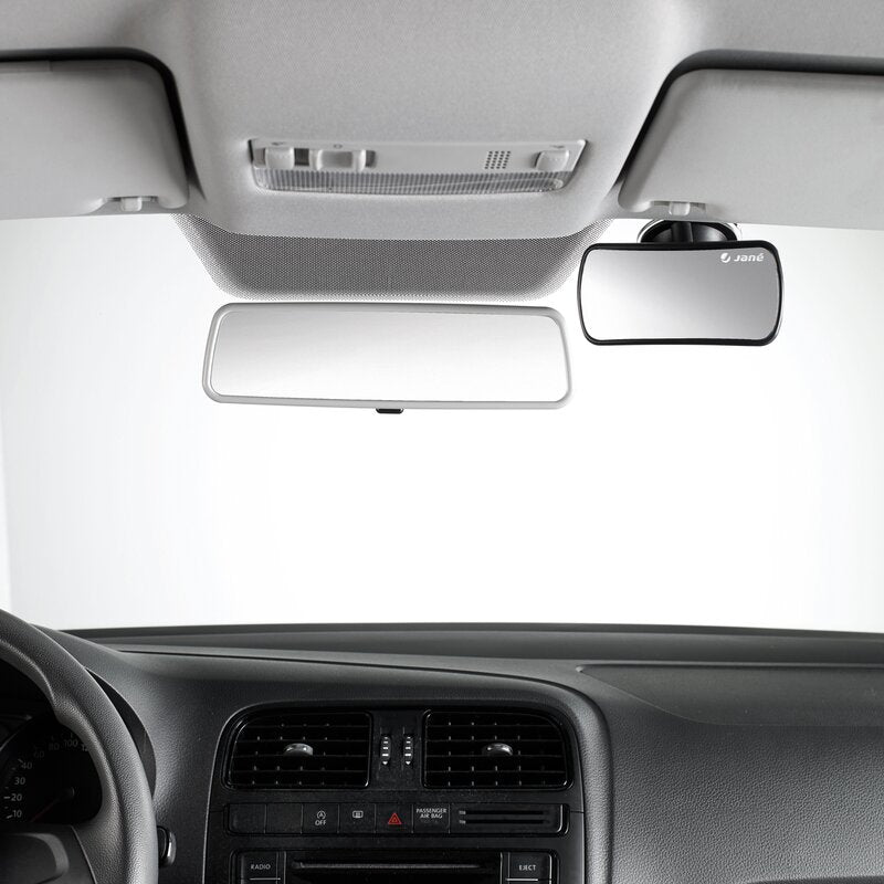 Oglinda auto, Jane, Pentru parbriz, Din sticla rezistenta la spargere, 14.5 x 7.5 x 5.5, Black - gogobaby.ro