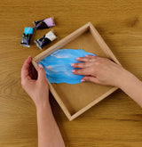 Set creatie Wood & Craft - Succulents, 21*21cm - Ocean Calm