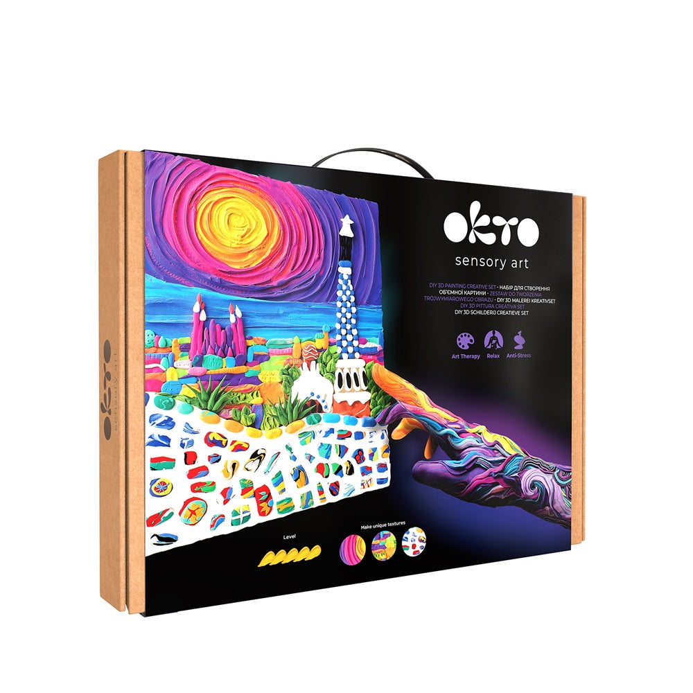 Set pictura 3D cu argila usoara, 30*40cm - Park Guell Barcelona - gogobaby.ro