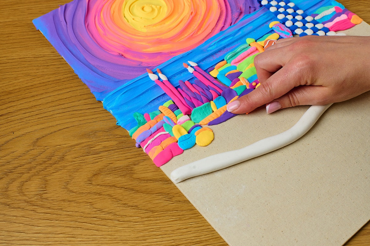 Set pictura 3D cu argila usoara, 30*40cm - Park Guell Barcelona
