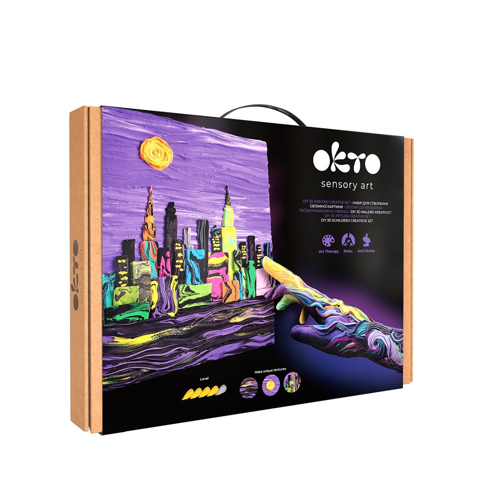 Set pictura 3D cu argila usoara, 30*40cm - New York Skyline - gogobaby.ro