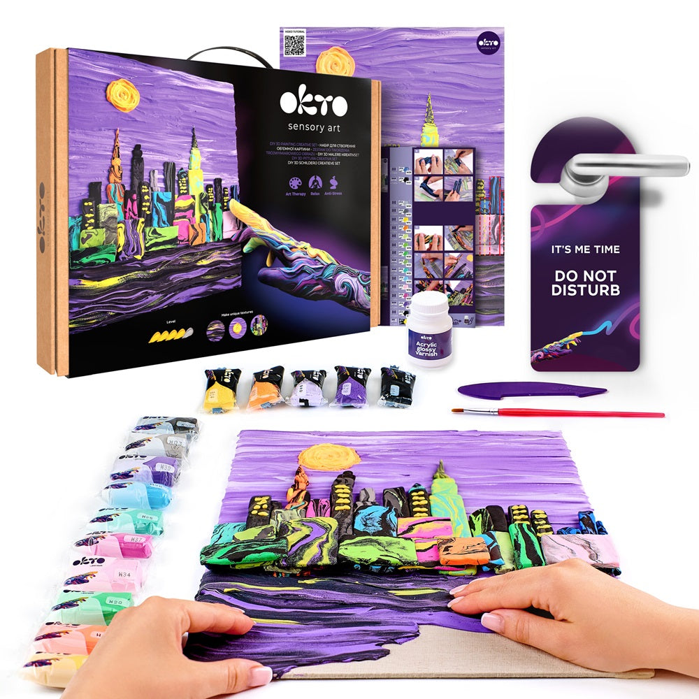 Set pictura 3D cu argila usoara, 30*40cm - New York Skyline