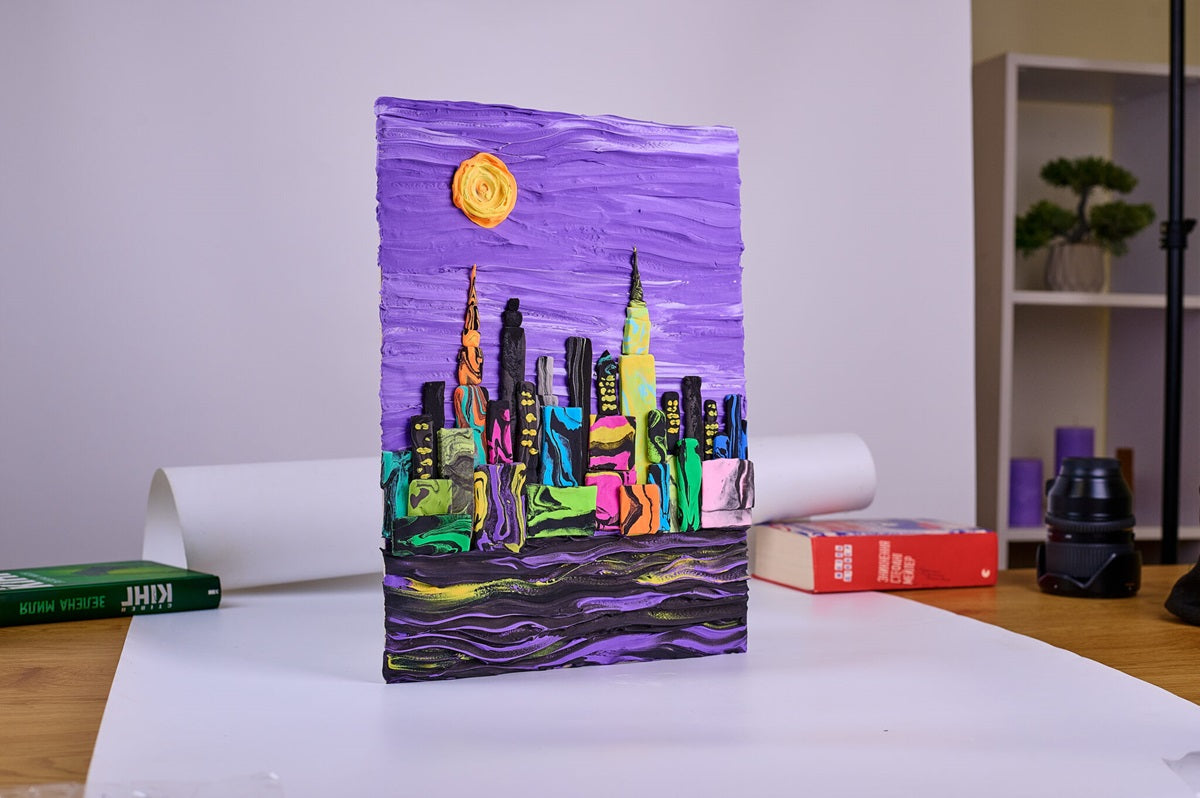 Set pictura 3D cu argila usoara, 30*40cm - New York Skyline