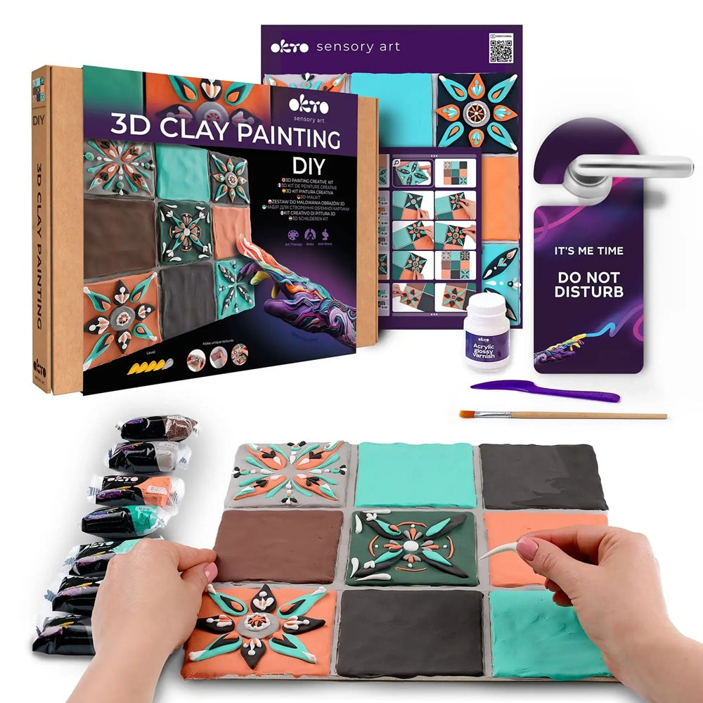 Set creativ de modelaj 3D OKTO Mudejar Fusion, Air Clay, 14 ani+