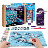 Set creativ de modelaj 3D OKTO Ramuri de migdal înflorit, Air Clay, 14 ani+