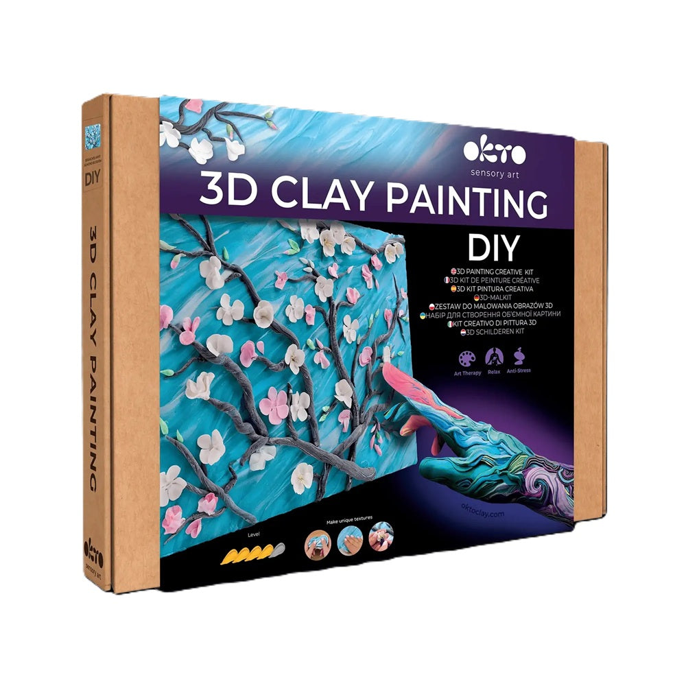 Set creativ de modelaj 3D OKTO Ramuri de migdal înflorit, Air Clay, 14 ani+