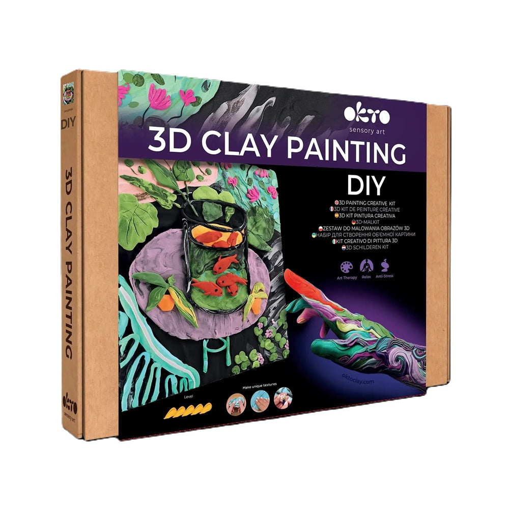 Set creativ de modelaj 3D OKTO The Little Goldfish, Air Clay, 14 ani+
