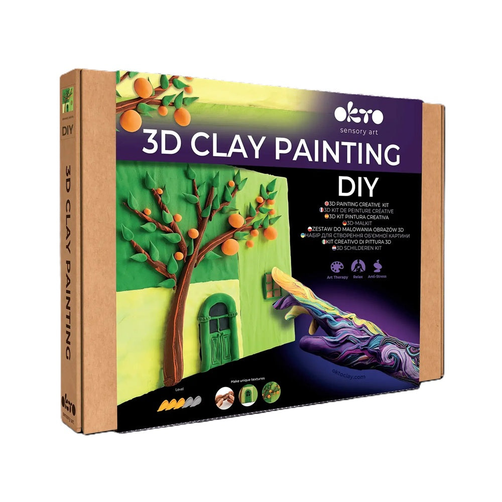 Set creativ de modelaj 3D OKTO Orange Siesta, Air Clay, 14 ani+