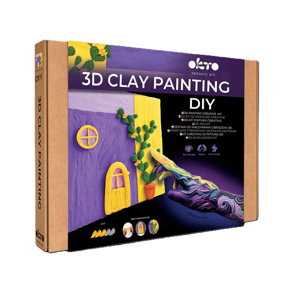 Set creativ de modelaj 3D OKTO Lavender Midday, Air Clay, 14 ani+