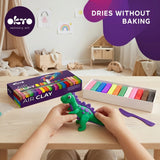 Set de modelaj OKTO Air Clay, 12 culori, 72 g, 3 ani+