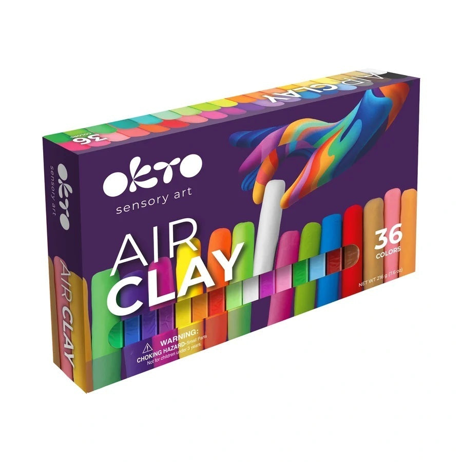 Set de modelaj OKTO Air Clay, 36 culori, 216 g, 3 ani+