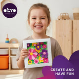Set creativ de modelaj 3D OKTO Garden Flowers, Air Clay, 15 × 15 cm, 5 ani+