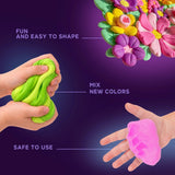 Set creativ de modelaj 3D OKTO Garden Flowers, Air Clay, 15 × 15 cm, 5 ani+