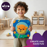 Set creativ de modelaj 3D OKTO Tigrișor, Air Clay, 24 × 24 cm, 5 ani+