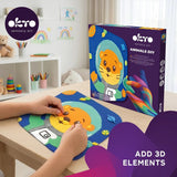 Set creativ de modelaj 3D OKTO Tigrișor, Air Clay, 24 × 24 cm, 5 ani+