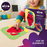 Set creativ de modelaj 3D OKTO Pisoi, Air Clay, 24 × 24 cm, 5 ani+