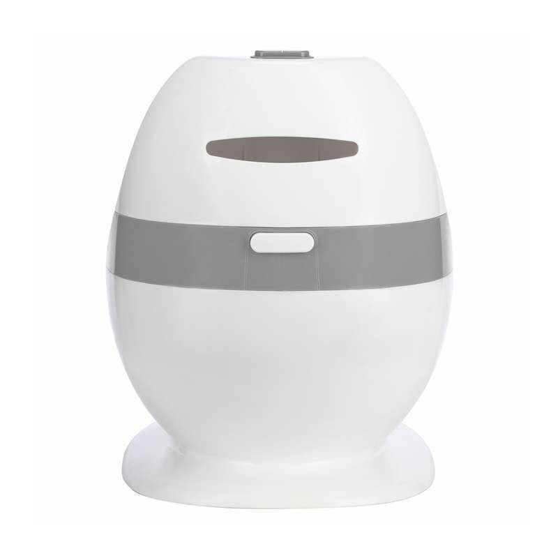 Olita educativa, FreeON, Trainer, Minitoaleta, Cu spatiu pentru hartie/servetele, Cu sunet realist de tras apa, Pana la 25 kg, 3 ani+, White/Grey - gogobaby.ro