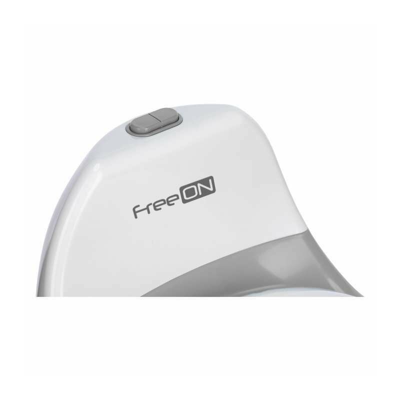 Olita educativa, FreeON, Trainer, Minitoaleta, Cu spatiu pentru hartie/servetele, Cu sunet realist de tras apa, Pana la 25 kg, 3 ani+, White/Grey - gogobaby.ro