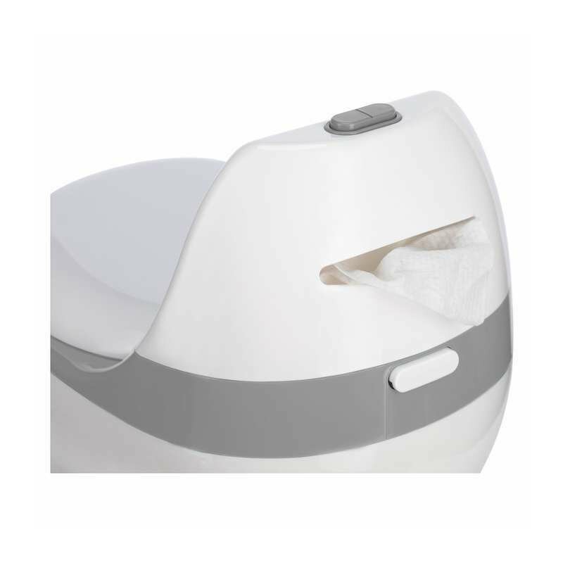 Olita educativa, FreeON, Trainer, Minitoaleta, Cu spatiu pentru hartie/servetele, Cu sunet realist de tras apa, Pana la 25 kg, 3 ani+, White/Grey - gogobaby.ro