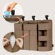 Organizator multifunctional, Lionelo, Sidepocket L, 58x11x58 cm, 3 parti independente cu multiple buzunare, Universal, Constructie ranforsata, Bej