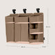 Organizator multifunctional, Lionelo, Sidepocket L, 58x11x58 cm, 3 parti independente cu multiple buzunare, Universal, Constructie ranforsata, Bej