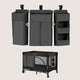 Organizator multifunctional, Lionelo, Sidepocket L, 58x11x58 cm, 3 parti independente cu multiple buzunare, Universal, Constructie ranforsata, Gri