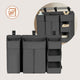 Organizator multifunctional, Lionelo, Sidepocket L, 58x11x58 cm, 3 parti independente cu multiple buzunare, Universal, Constructie ranforsata, Gri