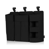 Organizator multifunctional, Lionelo, Sidepocket L, 58x11x58 cm, 3 parti independente cu multiple buzunare, Universal, Constructie ranforsata, Negru