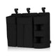 Organizator multifunctional, Lionelo, Sidepocket L, 58x11x58 cm, 3 parti independente cu multiple buzunare, Universal, Constructie ranforsata, Negru