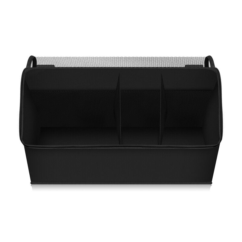 Organizator multifunctional, Lionelo, Sidepocket M, 43x15x23 cm, 3 compartimente, Universal, Constructie ranforsata, Negru