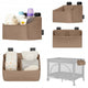 Organizator multifunctional, Lionelo, Sidepocket S, 26x12x15 cm, 2 compartimente, Universal, Constructie ranforsata, Bej