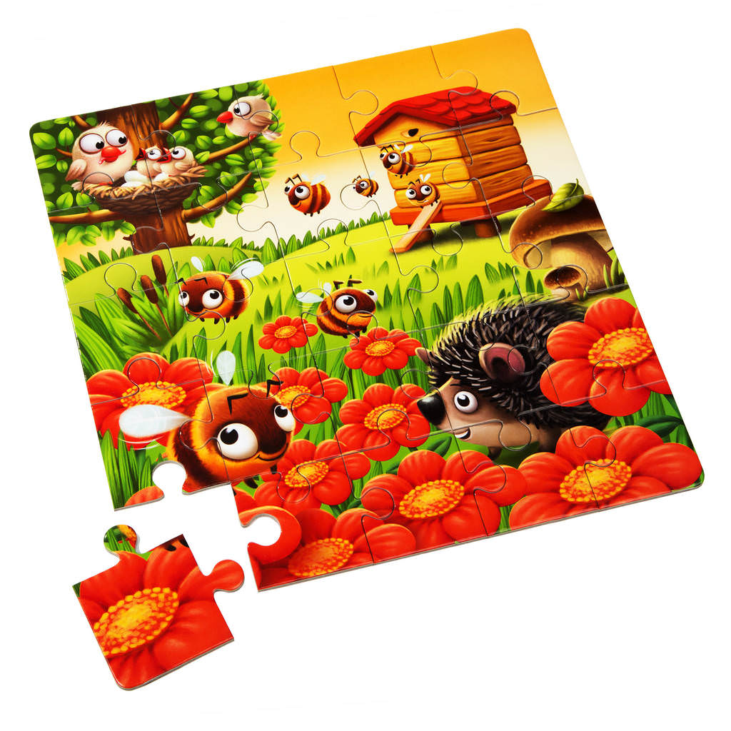 Puzzle pentru copii 3in1, 3 Ani+, Puzzlika - Animalutele preferate