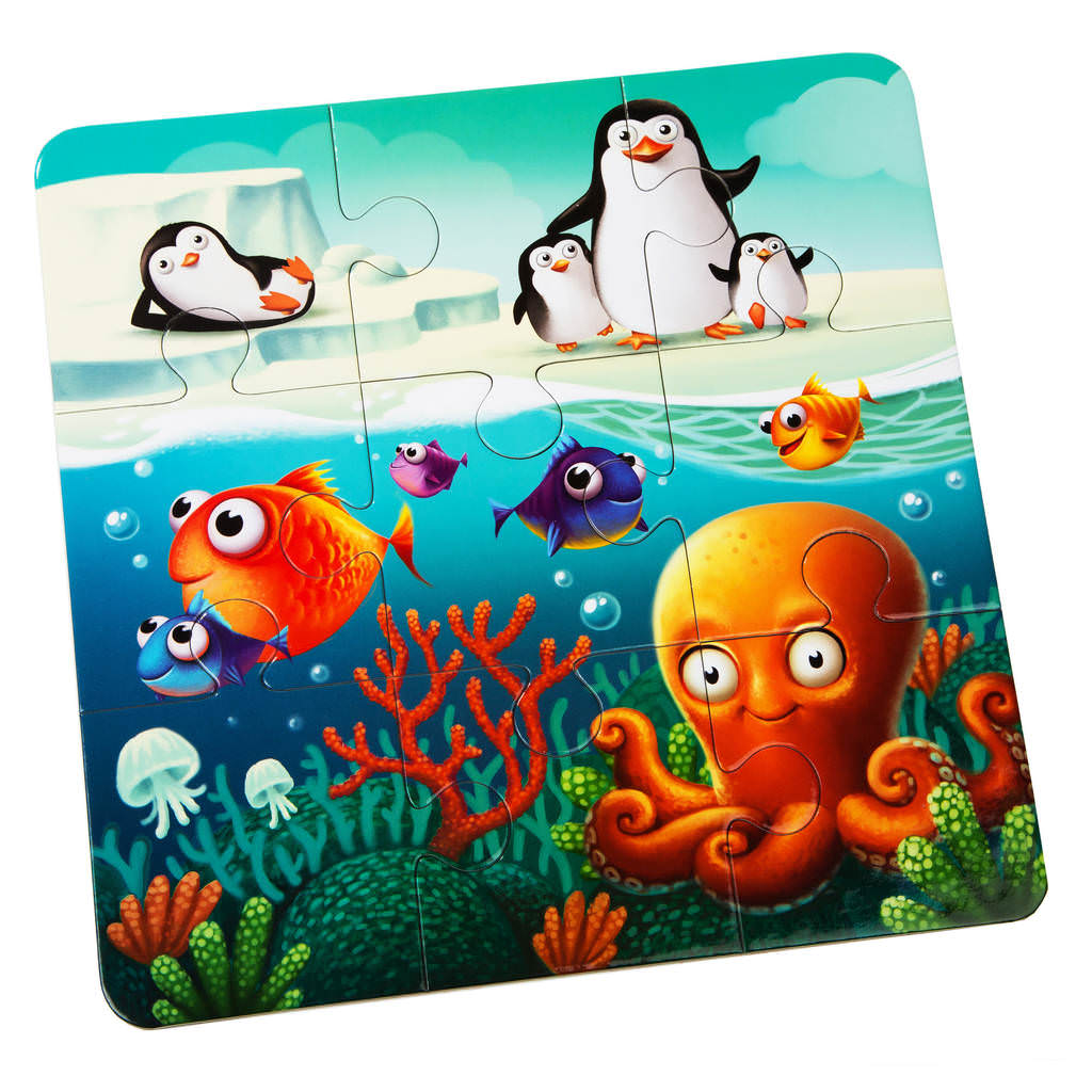 Puzzle pentru copii 3in1, 3 Ani+, Puzzlika - Animalutele preferate