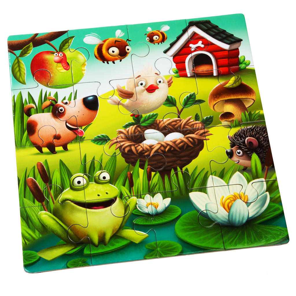 Puzzle pentru copii 3in1, 3 Ani+, Puzzlika - Animalutele preferate