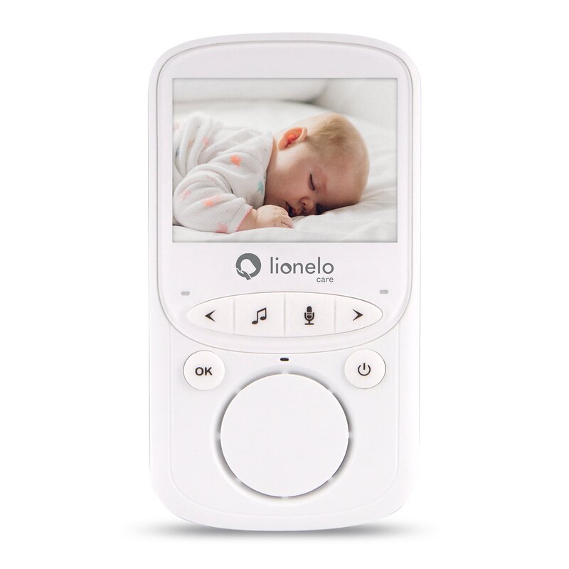 Video monitor, Lionelo, Babyline 5.1, Wireless, Cu 8 cantece de leagan, Cu doua camere independente, Mod nocturn, Utilizare 24 h fara incarcare, Alb