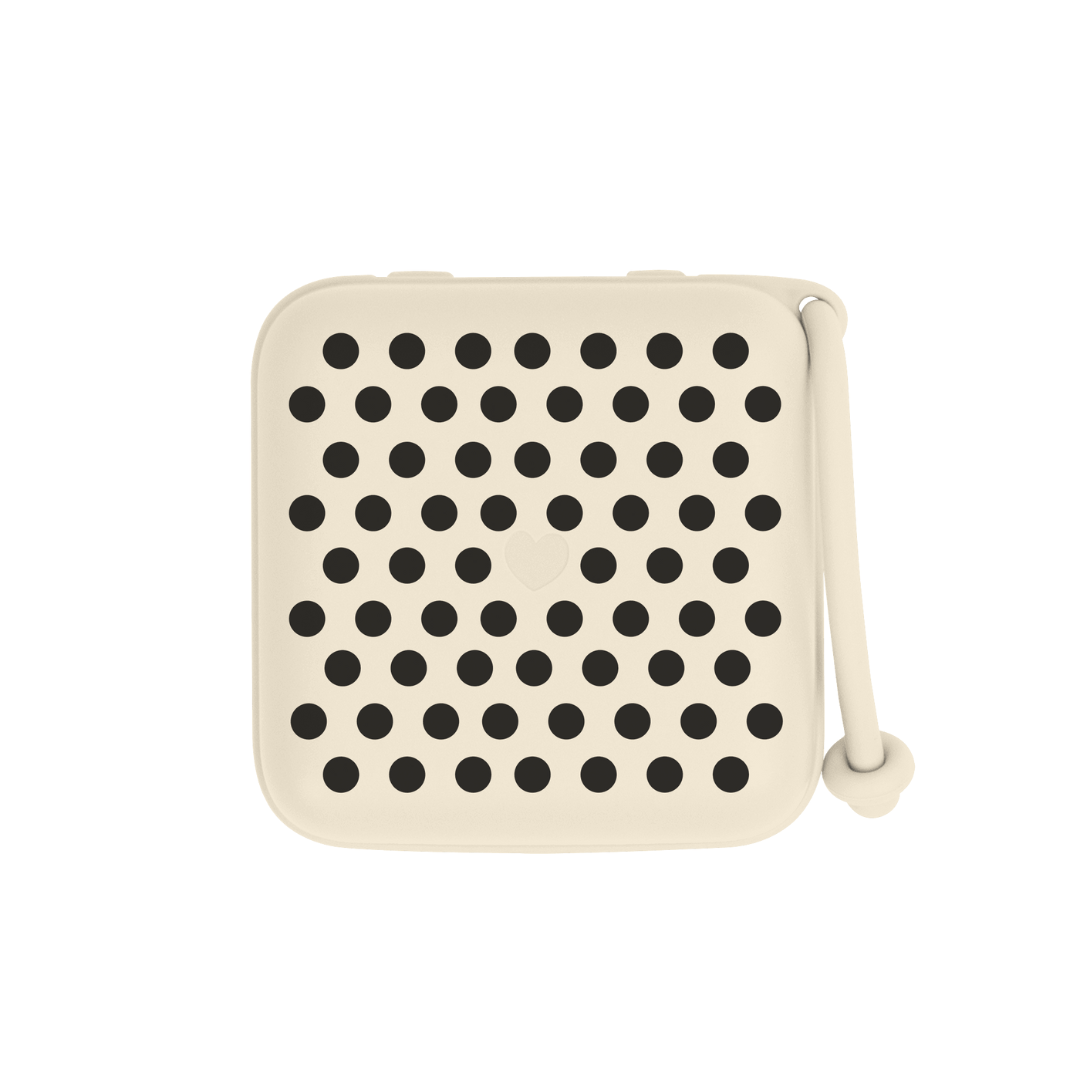 BIBS - Cutie multifunctionala pentru depozitare suzete, Studio Collection Polka Dots, Ivory Black - gogobaby.ro