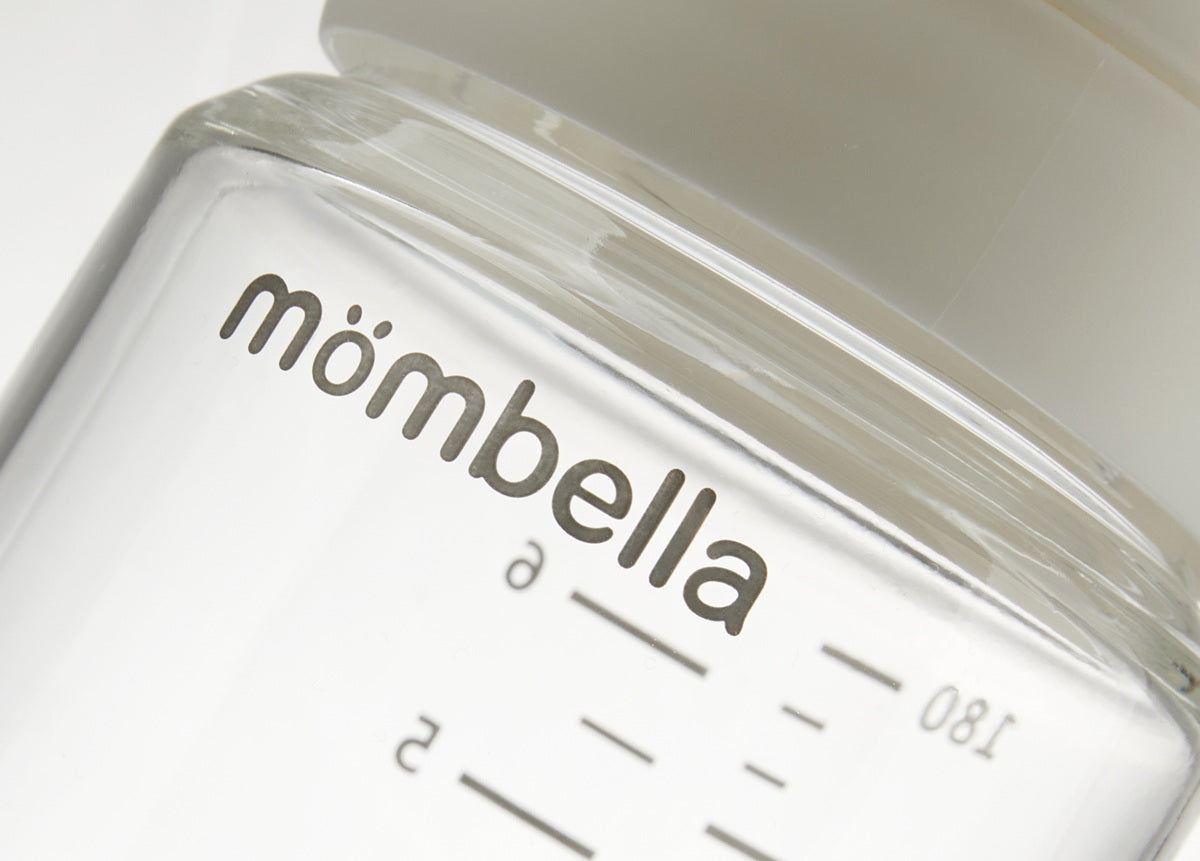 Biberon din sticla Anti-colici Mombella Classic , 180 ml, cu Tetină Silicon S - Flux Lent (0-3 Luni) - Old Rose