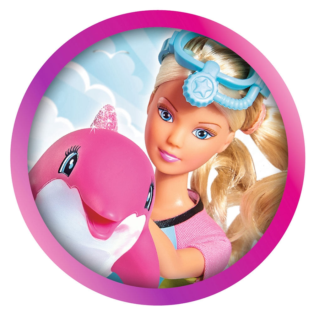 Papusa Simba Steffi Love Dolphin Fun 29 cm cu delfin si accesorii - gogobaby.ro
