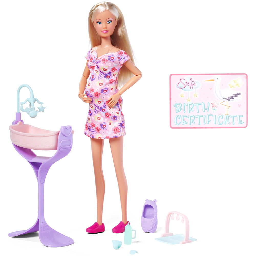 Papusa Simba Steffi Love Hello Baby 29 cm cu accesorii - gogobaby.ro