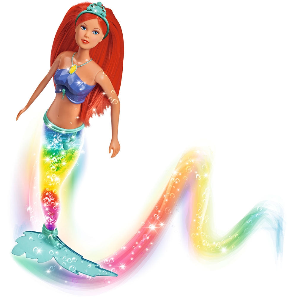 Papusa Simba Steffi Love Sparkle Mermaid 29 cm cu lumini - gogobaby.ro